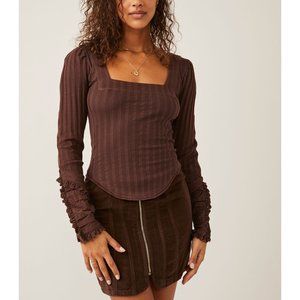 FREE PEOPLE Could I Love You More Top / Espresso Bean